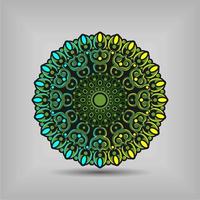 diseño de vector de arte mandala moderno con una hermosa mezcla de colores vector gratis