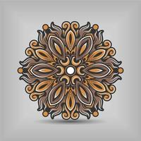 diseño de vector de arte de mandala premium con una hermosa mezcla de colores vector gratis