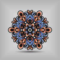 Premium mandala art vector design with a beautiful mix of colours Free Vector