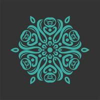 Modern mandala art vector design with a beautiful mix of colours Free Vector