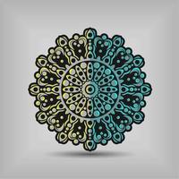 Modern mandala art vector design with a beautiful mix of colours Free Vector