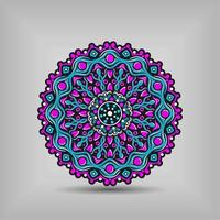 diseño de vector de arte mandala moderno con una hermosa mezcla de colores vector gratis