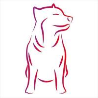 Dog line art vector illustration