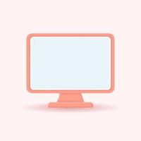 3d desktop realistic icon vector concept