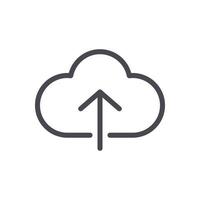 Cloud upload icon sign symbol logo vector