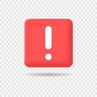 3d warning sign icon sign symbol logo vector