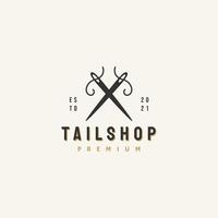 tailshop icono signo símbolo hipster vintage logo diseño vector