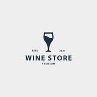 tienda de vinos icono signo símbolo hipster vintage logo design vector