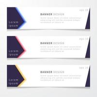 conjunto de diseño de banners vectoriales abstractos vector