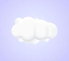 3D clouds realistic icon vector concept