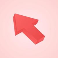 3D arrow icon realistic vector concept isolated