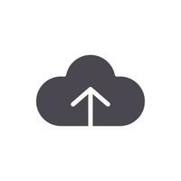 Cloud upload icon sign symbol logo vector