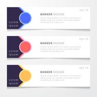 conjunto de diseño de banners vectoriales abstractos vector