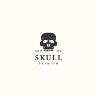Skull icon sign symbol hipster vintage logo design