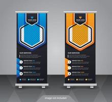 Modern business roll up banner design template vector