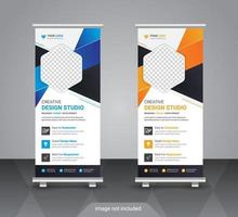 Professional roll up stand banner template design vector