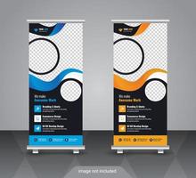 plantilla de diseño de banner enrollable corporativo y comercial creativo vector