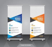 Plantilla de diseño de banner enrollable de negocios moderno vector