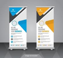 plantilla de diseño de banner enrollable corporativo y comercial creativo vector