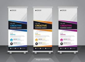 Modern business roll up banner design template vector