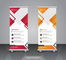 Plantilla de diseño de banner enrollable de negocios moderno vector