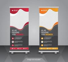 Modern business roll up banner design template vector