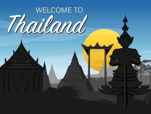 Thailand iconic tourism attraction background