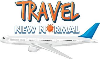 Travel new normal word logo design vector