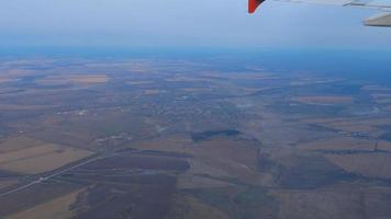 vista aérea da partida do avião video