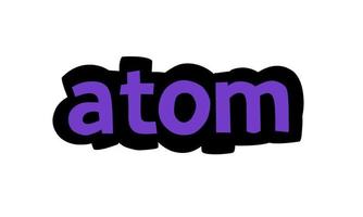 ATOM writing vector design on white background