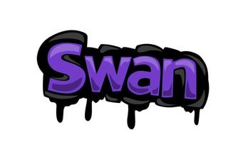 SWAN writing vector design on white background