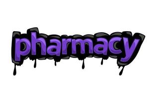 PHARMACY writing vector design on white background