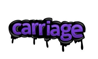 CARRIAGE writing vector design on white background