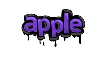 APPLE writing vector design on white background