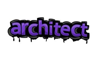 ARCHITECT writing vector design on white background