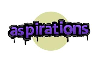 ASPIRATIONS writing vector design on white background