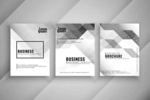 Modern geometric business brochure template set vector