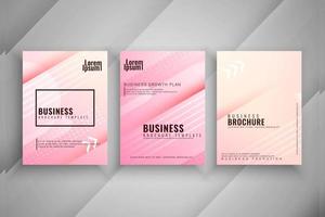 Modern geometric business brochure template set vector