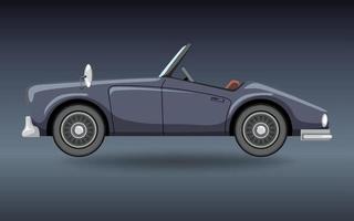 Classic car on gray background vector