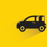 car on yellow background illustration vector