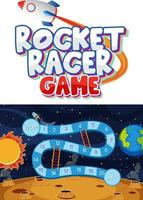 Game template with space theme background vector