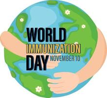 Poster design for world immunization day vector