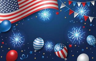 USA 4th of July Background vector