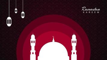 ramadan kareem banner fondo papel tapiz diseño simple y minimalista vector