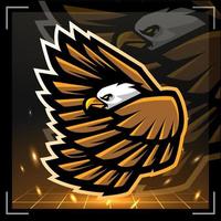 mascota del pájaro águila. diseño de logotipo deportivo vector