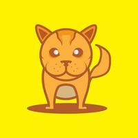cartoon cute puppy dog colorful logo design, vector graphic symbol icon illustration creative idea