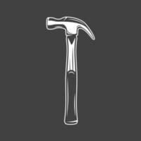 Hammer isolated on black background vector