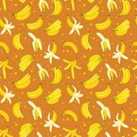 Seamless pattern with a set of bananas vector