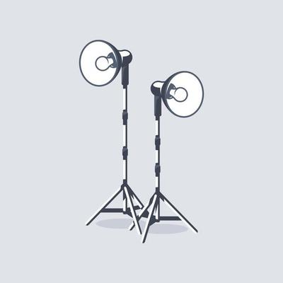 Photo studio element isolated on white background