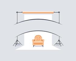 Photo studio element isolated on white background vector